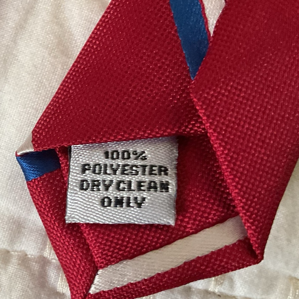 Sprezza Red and Blue Striped Silk Tie for Formal Occasions - Picture 3 of 4